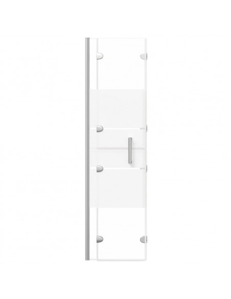 Pannello Doccia Pieghevole in ESG 100x140 cm Bianco