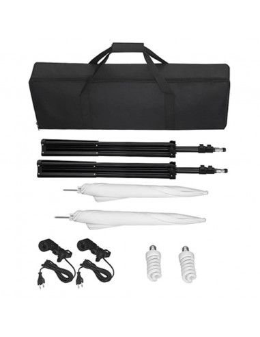 Set Studio Fotografico Fondale Bianco 600x300 cm con Luci