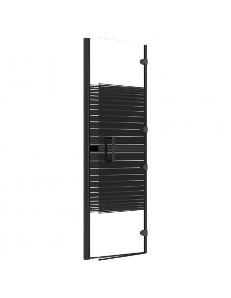 Pannello Doccia Pieghevole in ESG 100x140 cm Nero