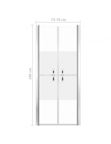 Porta per Doccia in ESG Semi-Satinato 76x190 cm