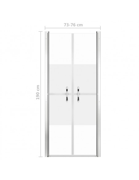 Porta per Doccia in ESG Semi-Satinato 76x190 cm