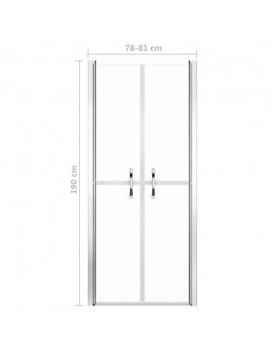 Porta per Doccia in ESG Trasparente 81x190 cm