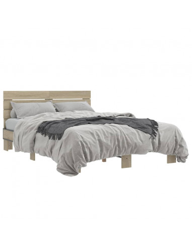 Giroletto Rovere Sonoma 135x190 cm in Legno Multistrato Metallo