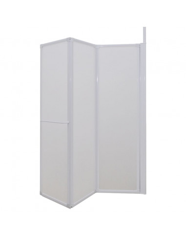Schermo Box Doccia a L 70 x 120 x 137 cm 4 Pannelli Pieghevole