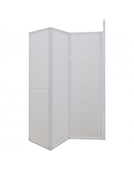 Schermo Box Doccia a L 70 x 120 x 137 cm 4 Pannelli Pieghevole