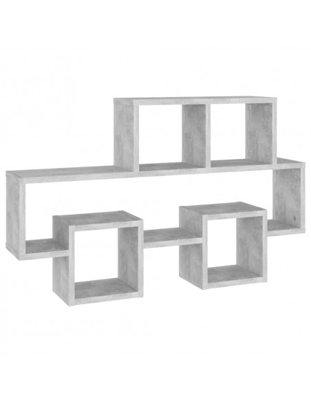 Scaffale Muro Auto Grigio Cemento 82x15x51 cm Legno Multistrato