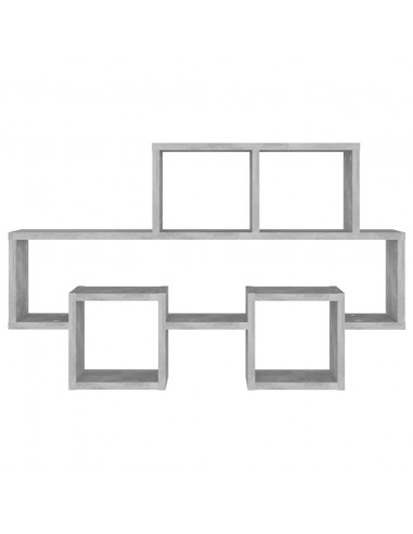 Scaffale Muro Auto Grigio Cemento 82x15x51 cm Legno Multistrato