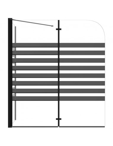 Box Doccia a Strisce 120x68x130 cm in Vetro Temperato