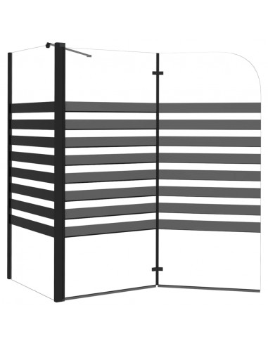 Box Doccia a Strisce 120x68x130 cm in Vetro Temperato