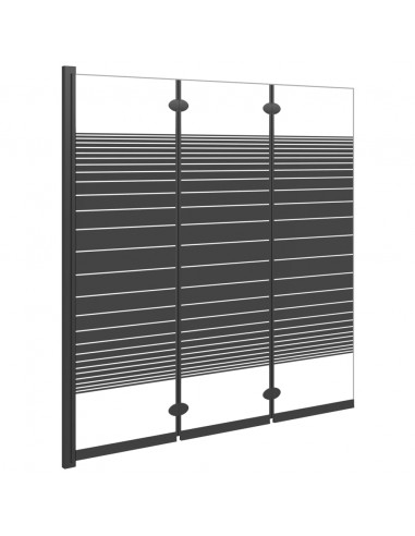 Box Doccia Pieghevole 3 Pannelli 130x130 cm in ESG Nero