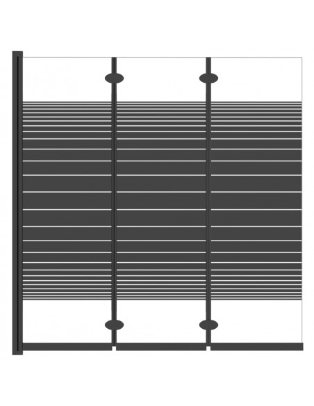 Box Doccia Pieghevole 3 Pannelli 130x130 cm in ESG Nero