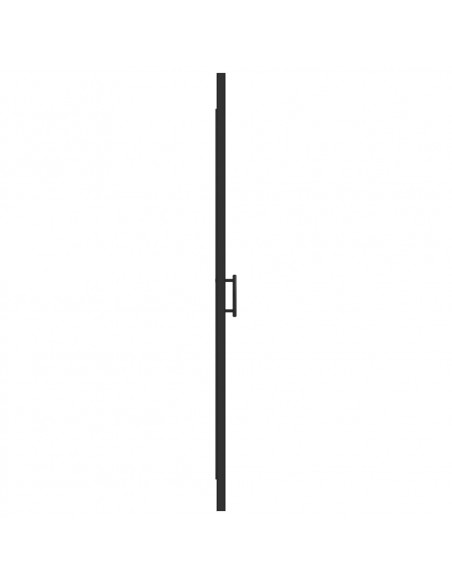 Parete Doccia 81x195cm in Vetro Temperato Semi Smerigliato Nero