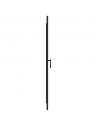 Parete Doccia 91x195 cm Vetro Temperato Semi Smerigliato Nero