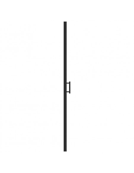 Parete Doccia 100x178 cm Vetro Temperato Semi Smerigliato Nero