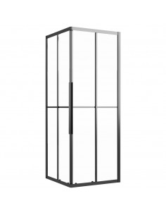 Cabina Doccia ESG Smerigliato 80x80x180 cm Nera 2