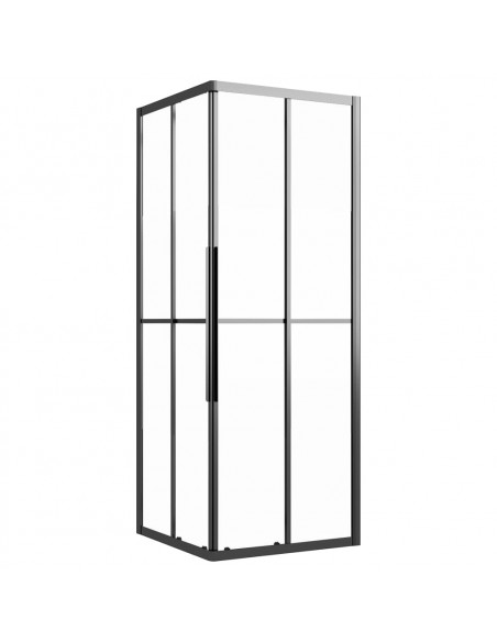 Cabina Doccia ESG Smerigliato 80x80x180 cm Nera