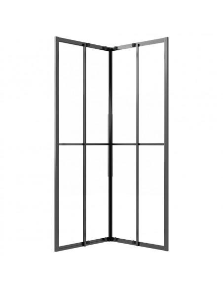 Cabina Doccia ESG Smerigliato 80x80x180 cm Nera