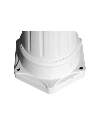 Lampione da Giardino a 3 Bracci 215 cm in Alluminio Bianco