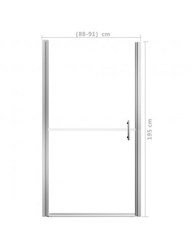Porta per Doccia in Vetro Temperato 91x195 cm