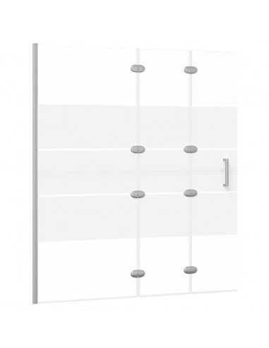 Pannello Doccia Pieghevole in ESG 120x140 cm Bianco