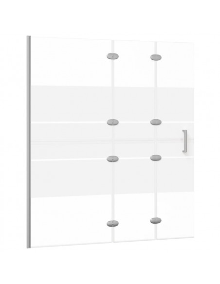 Pannello Doccia Pieghevole in ESG 120x140 cm Bianco