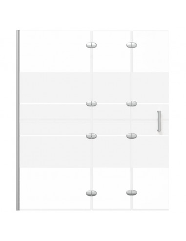 Pannello Doccia Pieghevole in ESG 120x140 cm Bianco