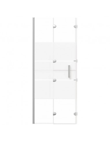 Pannello Doccia Pieghevole in ESG 120x140 cm Bianco