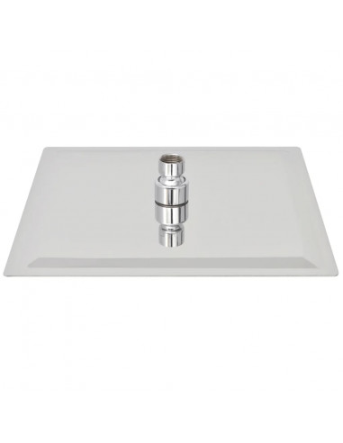 Testa Doccia a Pioggia in Acciaio Inossidabile 25x25cm Quadrata