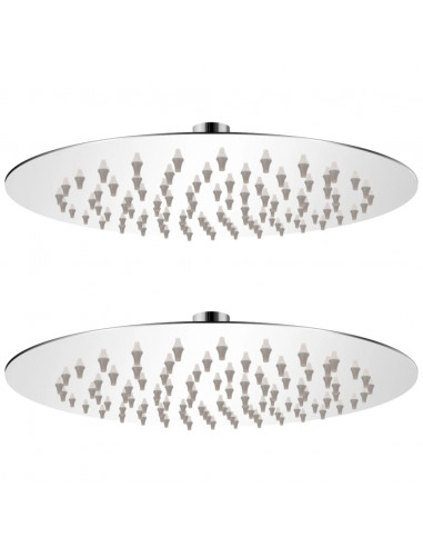 Soffione per Doccia a Pioggia 2 pz Acciaio Inossidabile Ø 20 cm