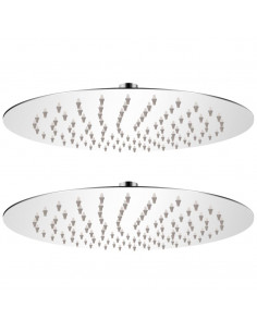 Soffione per Doccia a Pioggia 2pz Acciaio Inossidabile Ø 25 cm 2