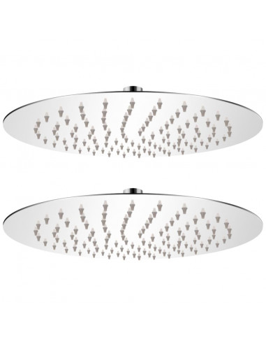 Soffione per Doccia a Pioggia 2pz Acciaio Inossidabile Ø 25 cm