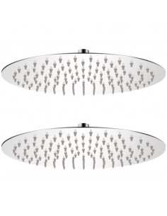 Soffione per Doccia a Pioggia 2 pz Acciaio Inossidabile Ø 30 cm 2