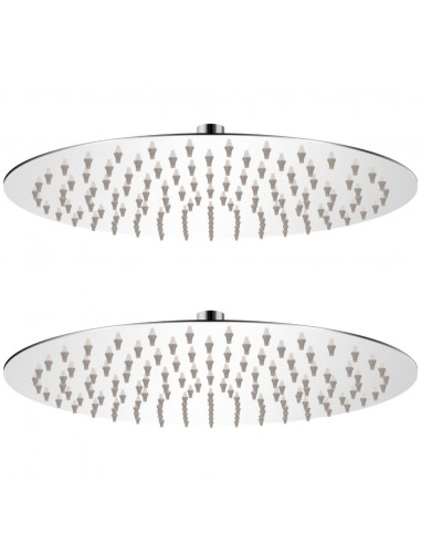 Soffione per Doccia a Pioggia 2 pz Acciaio Inossidabile Ø 30 cm