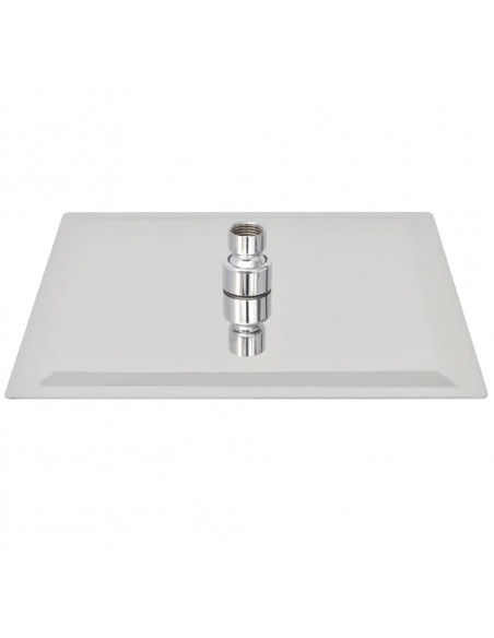 Soffione per Doccia a Pioggia 2pz Acciaio Inossidabile 25x25 cm