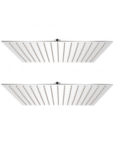 Soffione per Doccia a Pioggia 2pz Acciaio Inossidabile 40x40cm