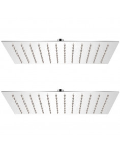 Soffione per Doccia a Pioggia 2 pz Acciaio Inossidabile 20x30cm 2