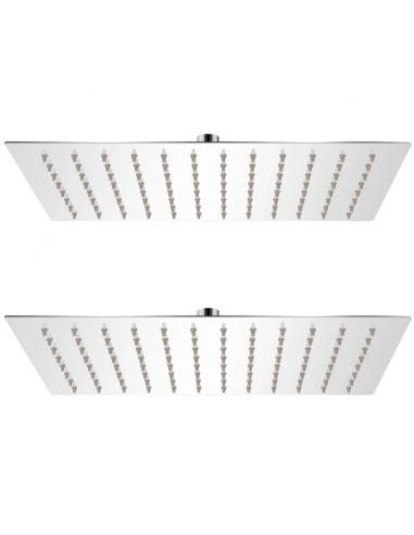 Soffione per Doccia a Pioggia 2 pz Acciaio Inossidabile 20x30cm