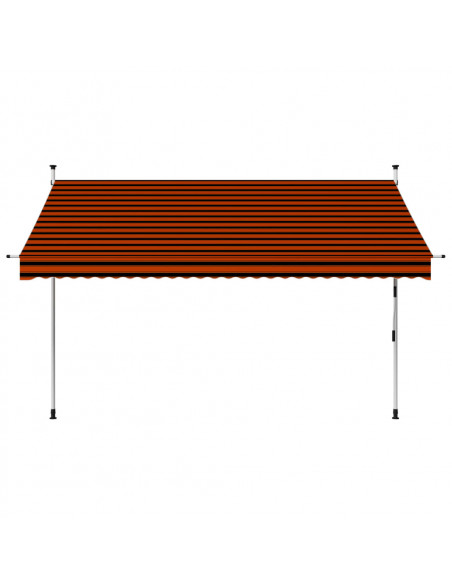 Tenda da Sole Retrattile Manuale 300 cm Arancione e Marrone