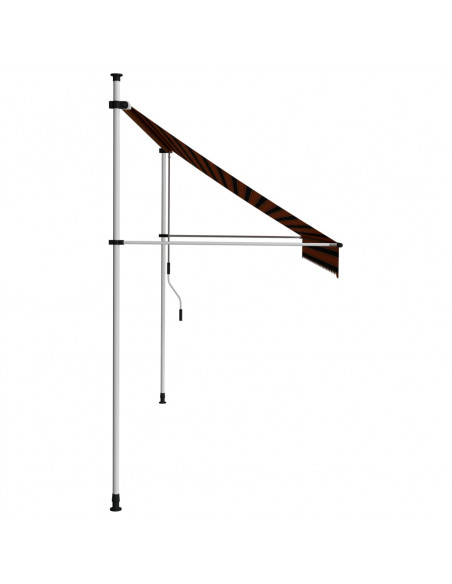 Tenda da Sole Retrattile Manuale 300 cm Arancione e Marrone