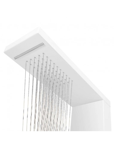 Pannello Doccia in Alluminio Bianco Opaco