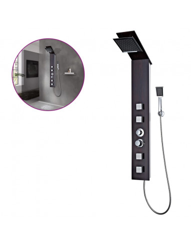 Sistema Pannello Doccia in Vetro Marrone