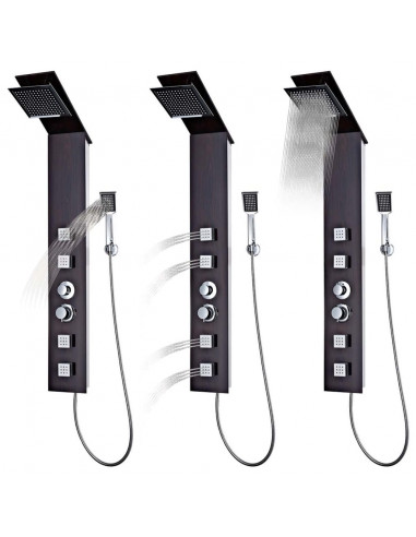 Sistema Pannello Doccia in Vetro Marrone