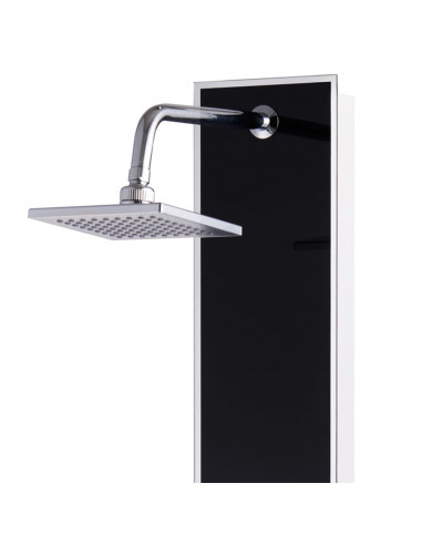 Pannello Doccia in Vetro 18x42,1x120 cm Nero