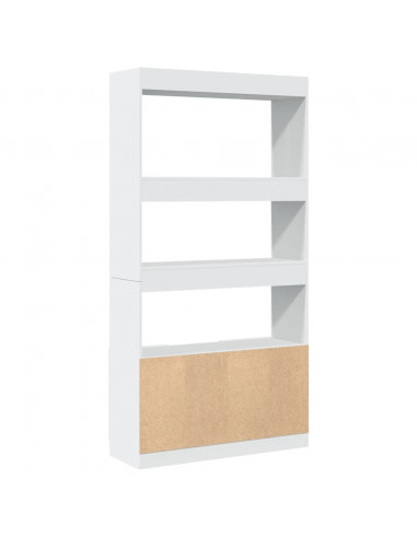 Credenza Bianca 92x33x180 cm in Legno Multistrato