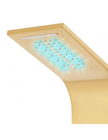 Pannello Doccia in Acciaio Inossidabile 201 Oro Curvo