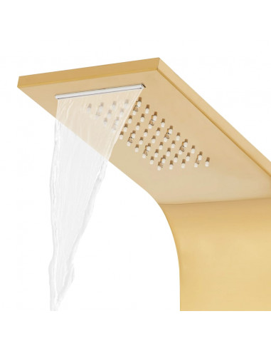 Pannello Doccia in Acciaio Inossidabile 201 Oro Curvo