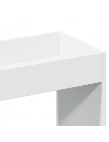 Credenza Bianca 92x33x180 cm in Legno Multistrato