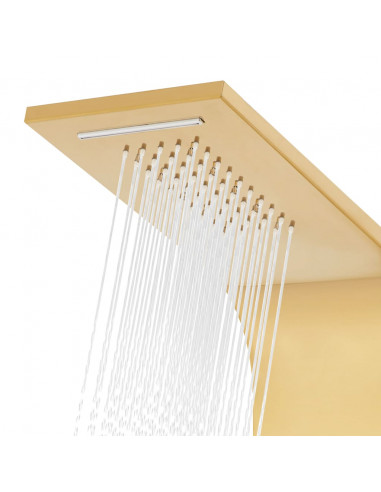 Pannello Doccia in Acciaio Inossidabile 201 Oro Curvo