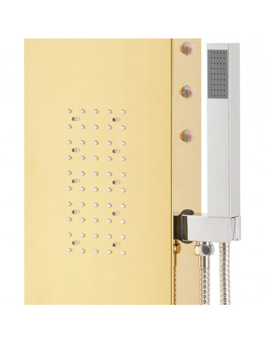 Pannello Doccia in Acciaio Inossidabile 201 Oro Curvo