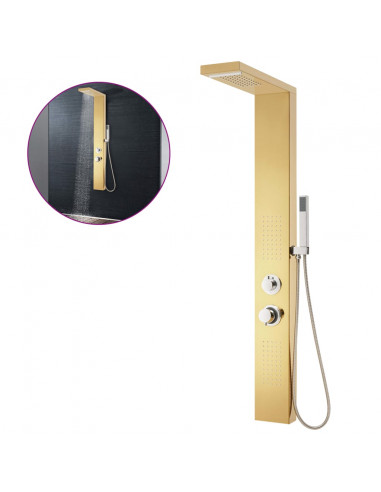 Sistema di Pannelli Doccia in Acciaio Inossidabile 201 Oro